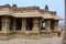 HAMPI, KARNATAKA, INDIA, NOVEMBER 2017, Visitors visits musical columns of main entrance gopuram or gate of Vitthal Temple