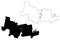 Hampshire County, Commonwealth of Massachusetts U.S. county, United States of America, USA, U.S., US map vector illustration,