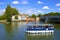 Hampton Court bridge and river Thames