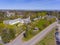 Hampton Falls town center aerial view, Hampton Falls, NH, USA