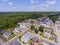 Hampton town center aerial view, Hampton, NH, USA