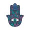 Hamsa Fatima Hand Tradition Talisman Colored Sign