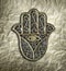 Hamsa hand amulet, used to ward off the evil eye in mediterranean countries.