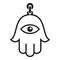 Hamsa pendant icon, simple style