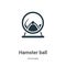 Hamster ball vector icon on white background. Flat vector hamster ball icon symbol sign from modern animals collection for mobile