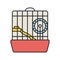 Hamster cage color icon