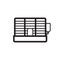 Hamster cage icon. Black linear isolated pictogram