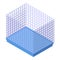 Hamster cage icon, isometric style