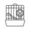 Hamster cage linear icon