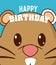 Hamster cute birthday card