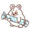 Hamster Cute candy cartoon illustration