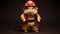 Hamster dressed as little firefighter, isolated, alone in image. Created using ai generative.