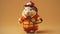 Hamster dressed as little firefighter, isolated, alone in image. Created using ai generative.