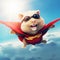 Hamster dressed as super hero. Created using ai generative.