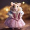 Hamster dressed in fairy tale style outfit. Created using ai generative.