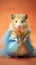 Hamster dressed in fairy tale style outfit. Created using ai generative.