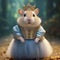 Hamster dressed in fairy tale style outfit. Created using ai generative.