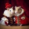 Hamster dressed in fairy tale style outfit. Created using ai generative.