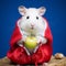 Hamster dressed in fairy tale style outfit. Created using ai generative.