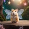 A hamster in a fairy costume, with gossamer wings and a tiny magic wand5