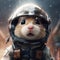 Hamster in space style gear. Created using ai generative.