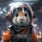 Hamster in space style gear. Created using ai generative.