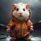 Hamster in space style gear. Created using ai generative.