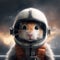 Hamster in space style gear. Created using ai generative.