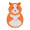 Hamster vector illustration. Hamster cartoon domestic animal on white background. Hamster cartoon vector icon