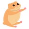 Hamster want hug icon, cartoon style