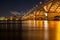 Han river with Seongsan bridge at night