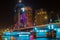 Han River Swinging Bridge at night in Da Nang, Vietnam