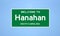 Hanahan, South Carolina city limit sign. Town sign from the USA.