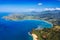 Hanalei Bay, Kauai from the air