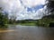 Hanalei River Entering Hanalei Bay on Kauai Island, Hawaii.