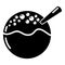 Hanami dango icon, simple black style