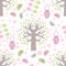 Hanami festival seamless pattern