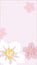 Hanami spring sakura flowers story design template on pink background.