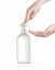 Hand antibacterial sanitizer dispenser pump. Cosmetic bottle with dispenser liquid container for gel, lotion,  3d illustration