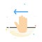 Hand, Arrow, Gestures, Left Abstract Flat Color Icon Template