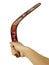 Hand with Australian boomerang