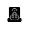 Hand baggage weight black glyph icon