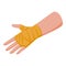Hand bandage icon, isometric style
