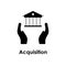 hand, bank, acquisition icon. Element of business icon for mobile concept and web apps. Detailed hand, bank, acquisition icon can