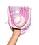 Hand of Baseball Player with Pink Glove and Ball isolated