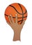 Hand with Basketball