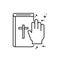 Hand bible icon. Simple line, outline  of law and justice icons for ui and ux, website or mobile application