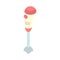 Hand blender electric mixer icon, cartoon style