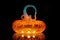 Hand Blown Glass Orange Pumpkin Arts Crafts