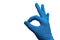 A hand in a blue glove shows with his fingers that everything is fine
